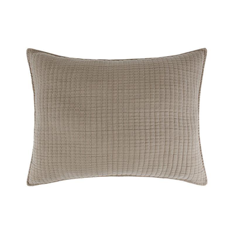 Caden Taupe Cotton Gauze King Sham