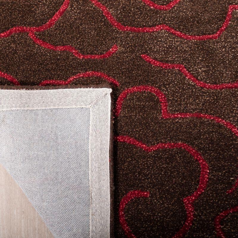 Soho SOH812 Hand Tufted Indoor Area Rug - Chocolate/Red - 7'6"x9'6" - Safavieh