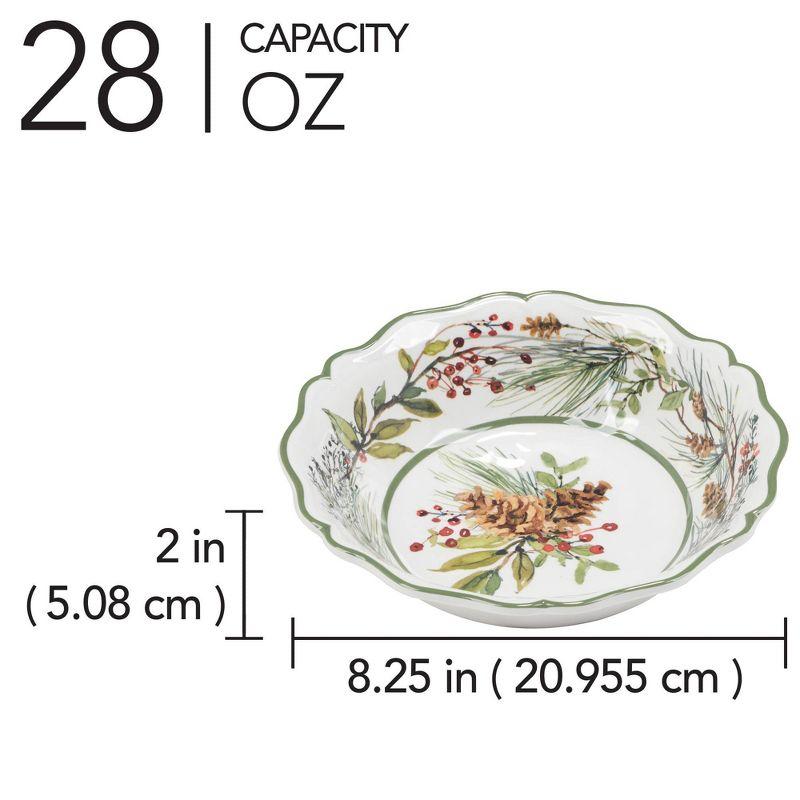 Winters Forest Set of 4 All Purpose Bowl 8.5" x 2" (Set of 4)