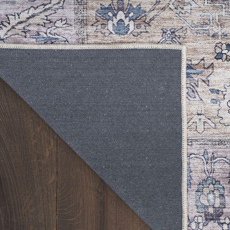 Nourison Washable Brilliance Medallion Indoor Rug Blush 5'3" x 7'3"