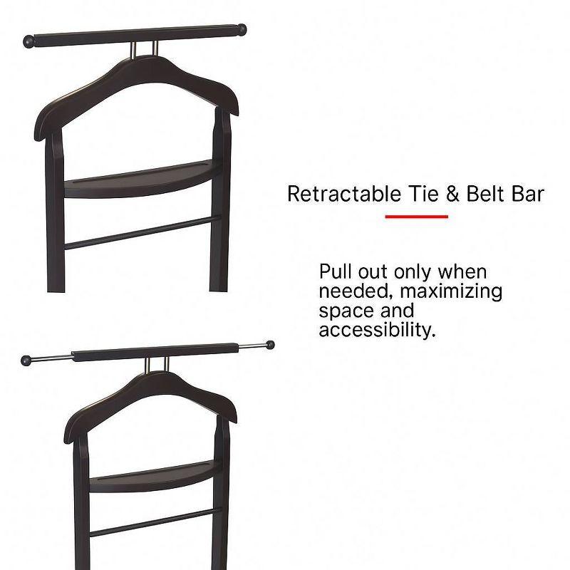 Knight Solid Wood Freestanding Valet Stand