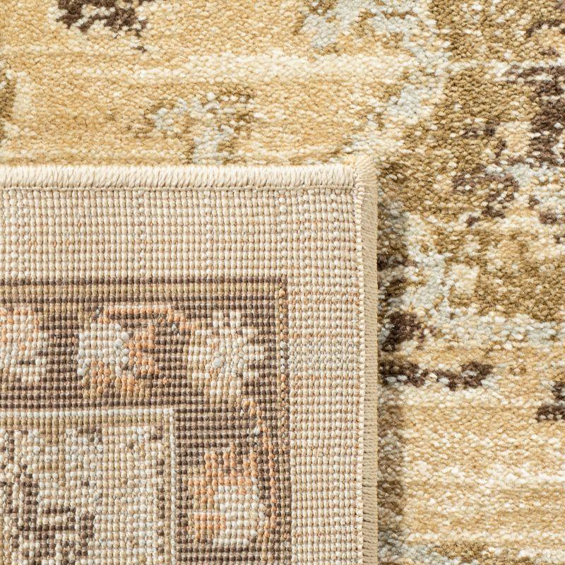 Florenteen FLR128 Power Loomed Indoor Accent Rug - Ivory/Brown - 4'x6' - Safavieh
