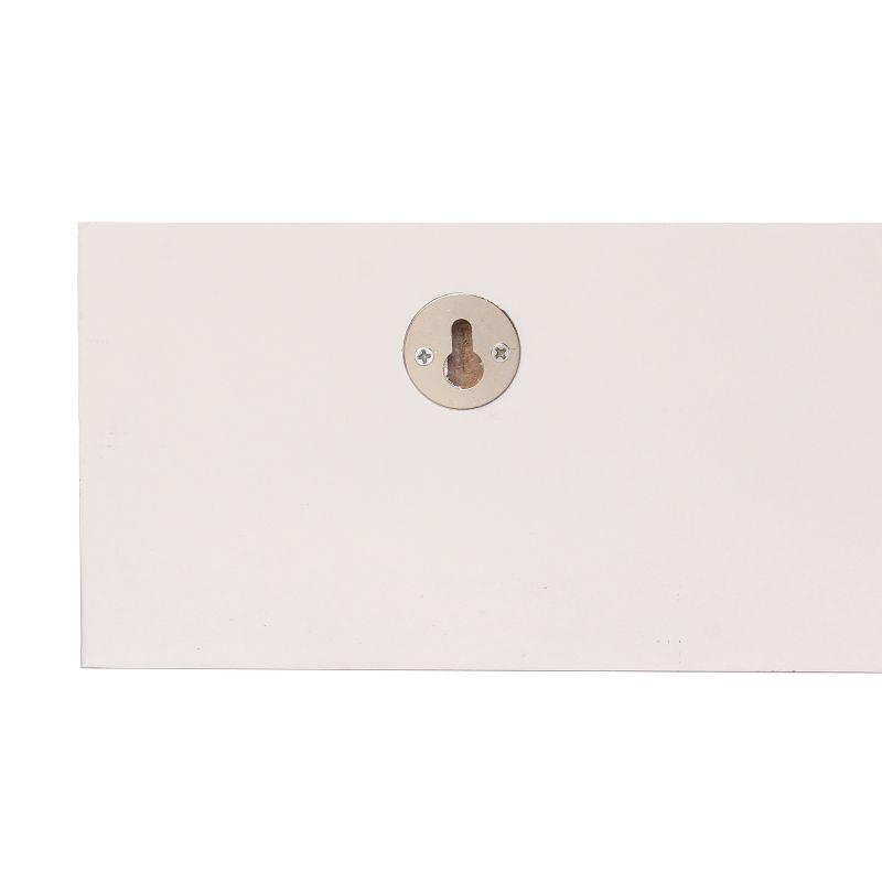 Modern White Floating Wall Shelf for Picture Frames, 42 in