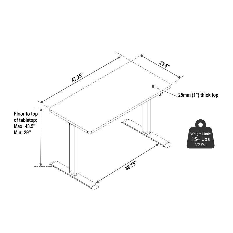 Ahniyah Adjustable Metal Base Standing Desk