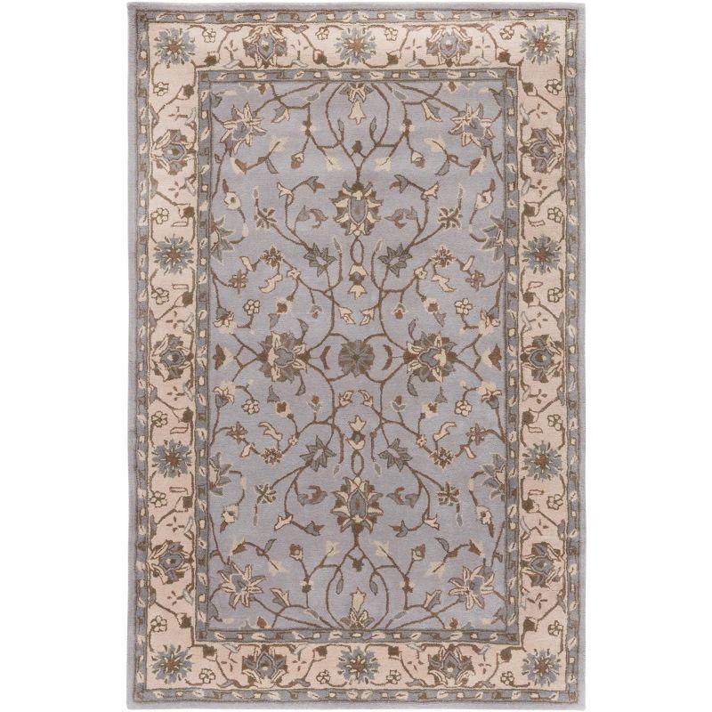 Elegant Heritage 8' x 10' Gray Hand-Tufted Wool Area Rug