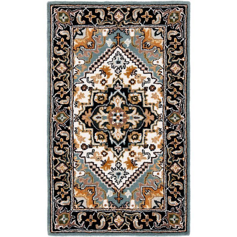 Heritage HG625 Handmade Area Rug - 4'x6' - Grey/Green - Safavieh