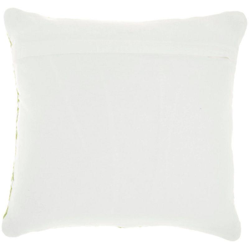 Chic Embroidered Geometric 18" Indoor/Outdoor Square Pillow