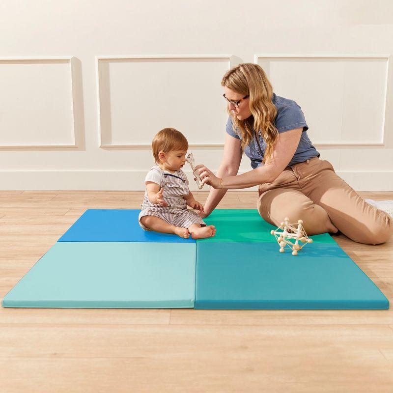 ECR4Kids SoftZone Play Patch Activity Mat Squares, 4-Pack