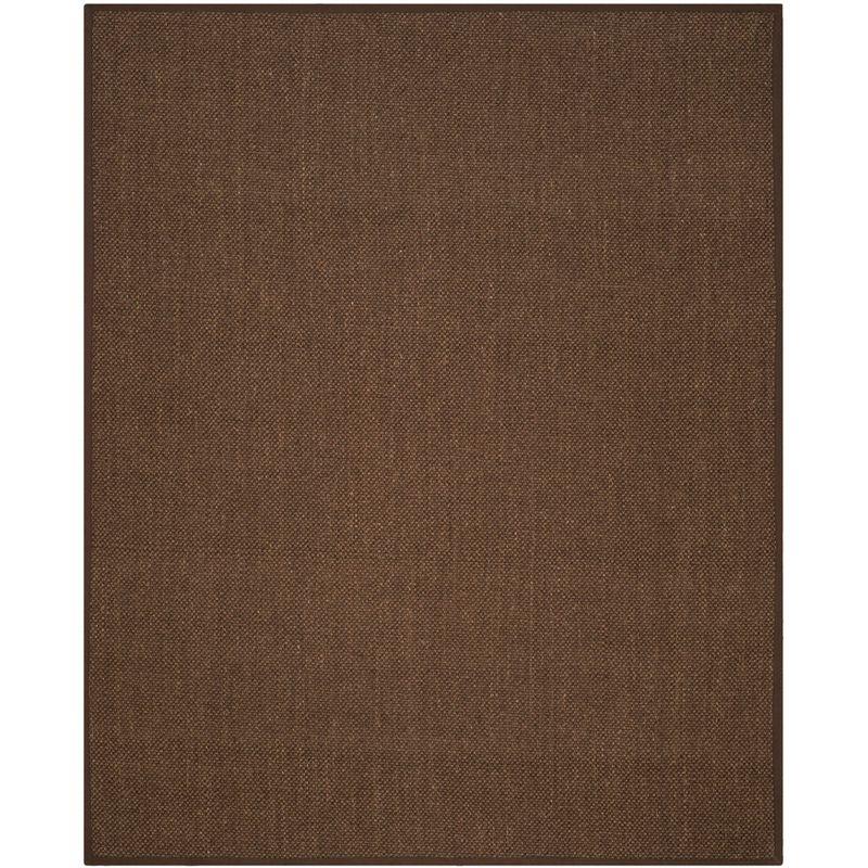 Handmade Brown Wool and Cotton Non-slip Area Rug, 8' x 10'