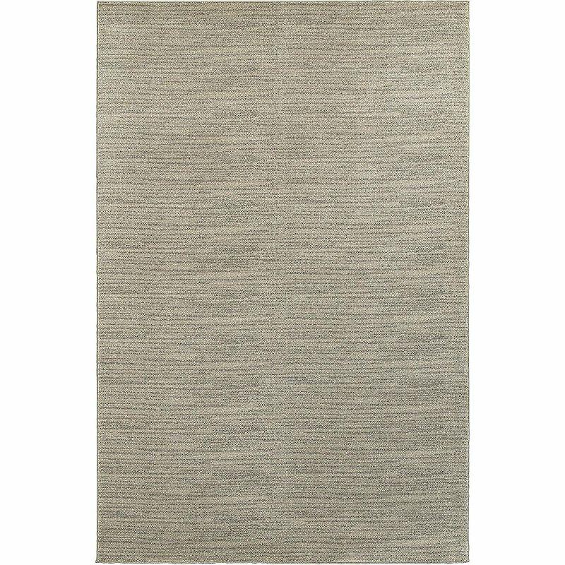 Ivory Rectangular Easy Care Synthetic Area Rug 5'3" x 7'6"