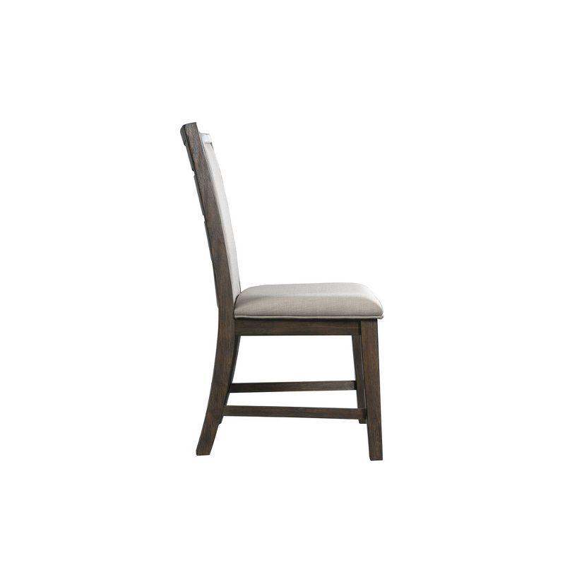 Jasper Slat Back Side Chair Set Toasted Walnut - Picket House Furnishings: Upholstered, Polyester, Wood Frame, 300lb Capacity