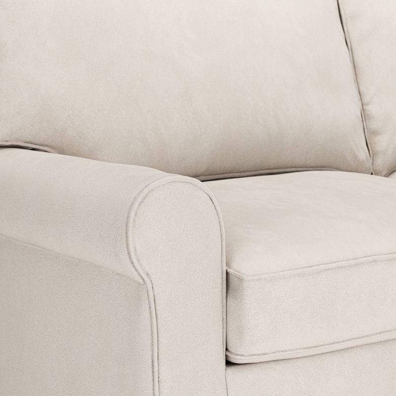 Serta Copenhagen 61" Rolled Arm Sofa, Easy Care Fabric, Soft Pillow Back, Pocket Coil Seat Cushions