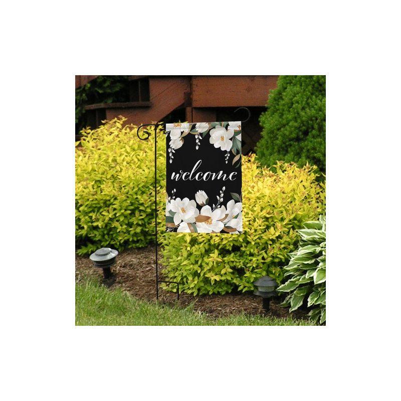 White Magnolias Spring Garden Flag Welcome Flowers 18" x 12.5" Briarwood Lane