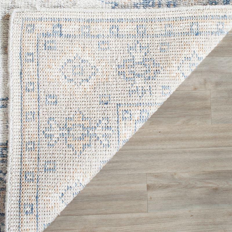 Maharaja MHJ441 Hand Knotted Area Rug - Ivory/Blue - 8'x10' - Safavieh.