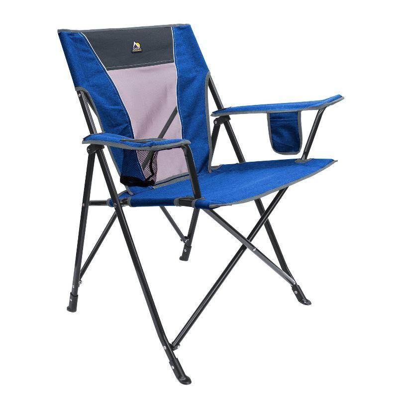 Heathered Royal Folding Camping Chair with Armrests