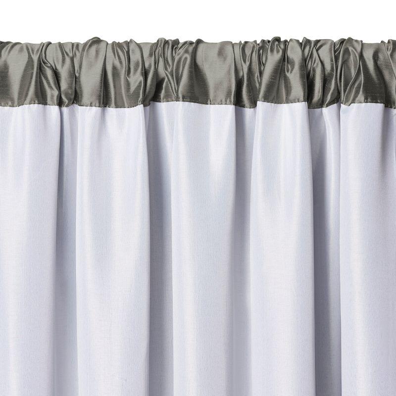 Elrene Versailles Faux Silk Room Darkening Single Window Curtain Panel - Elrene Home Fashions