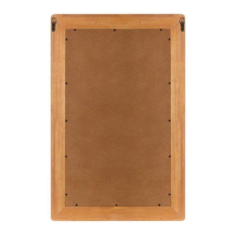 Kate & Laurel All Things Decor 24" x 36" Basking Decorative Wall Mirror with Shelf Natural: Scandinavian Design, No Assembly Required