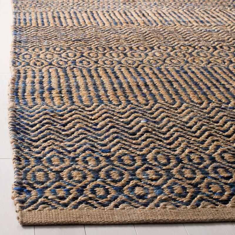 Blue 8' x 10' Reversible Synthetic Flat Woven Area Rug