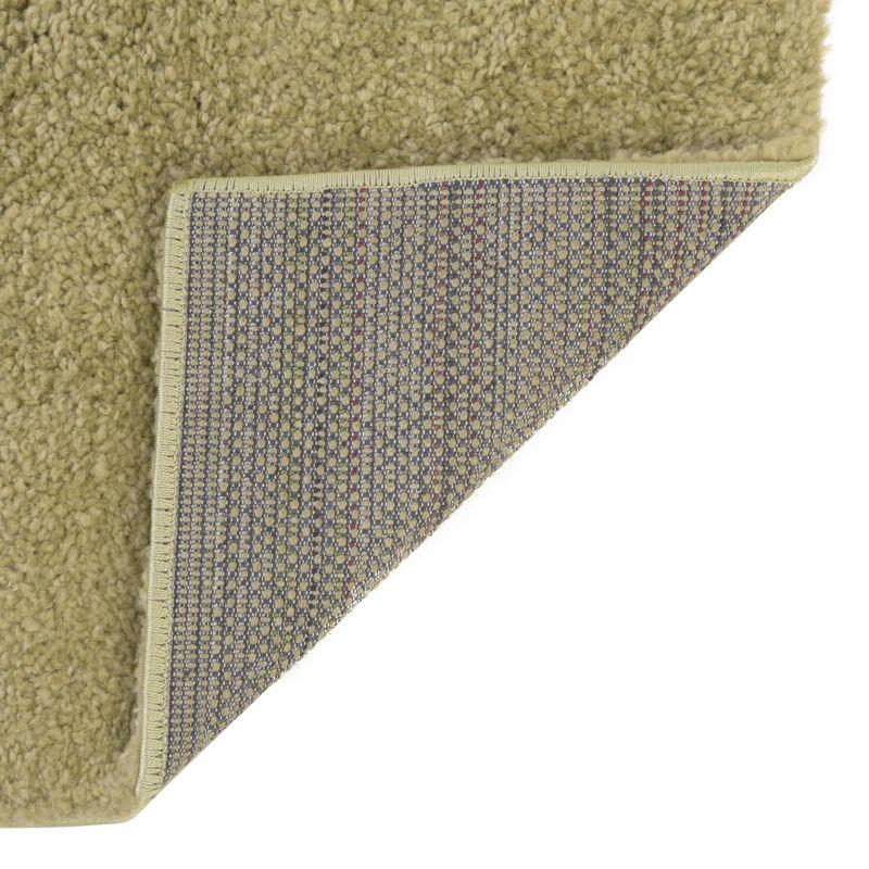 Calabasas Light Green Shag Runner Rug for Indoor Use