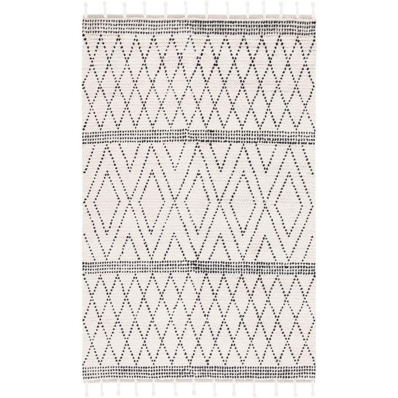 Casablanca CSB491 Hand Woven Area Rug - Ivory/Black - 3'x5' - Safavieh.