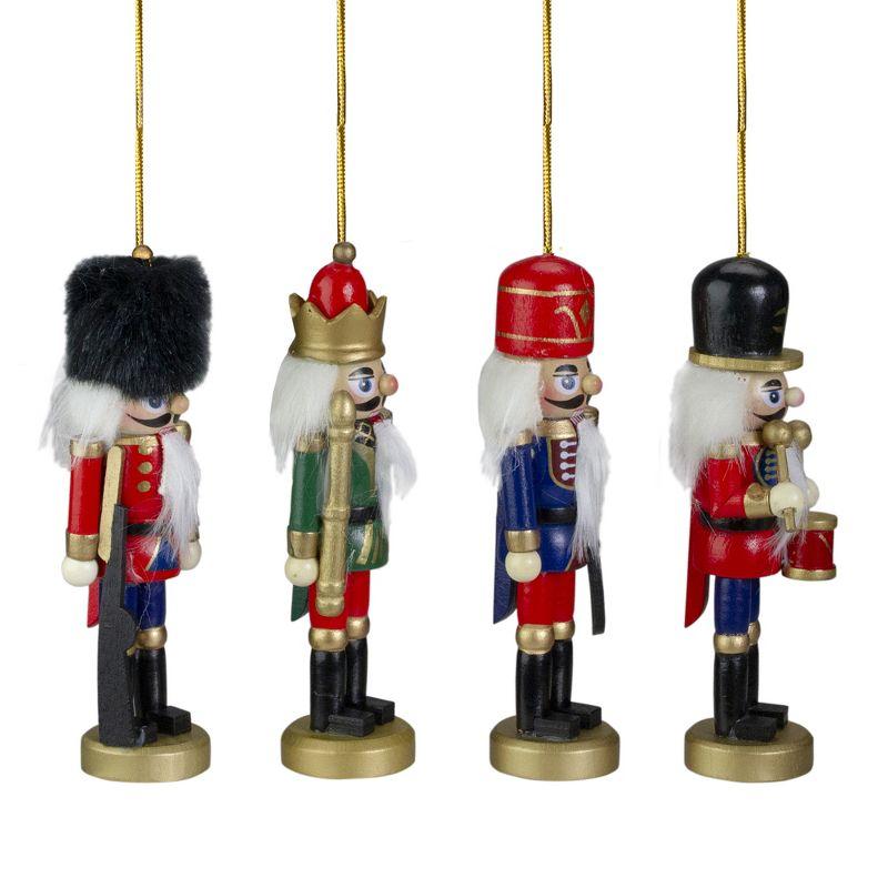 Northlight Set of 4 Assorted Classic Nutcracker Ornaments 5"