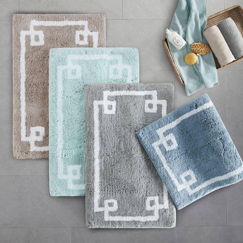 Geometric Cotton Tufted Bath Rug