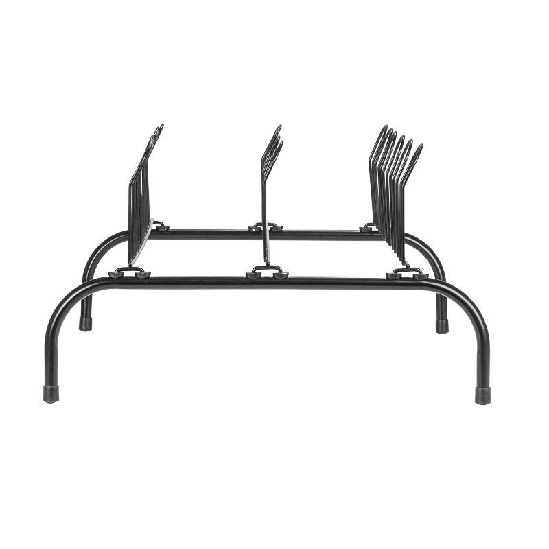 9-Pair Metal Wire Shoe Rack, Black