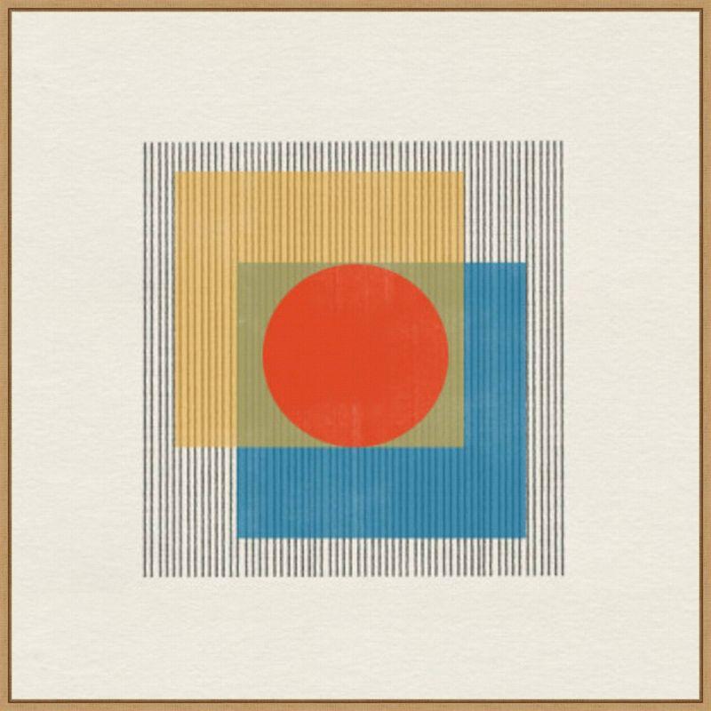 30" x 30" Mid-Century Modern Geometric Canvas Wall Art