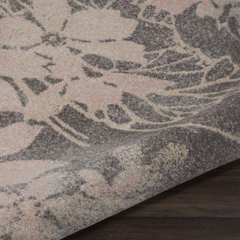 Tranquil TRA08 Beige/Navy Area Rug Contemporary Ombre Floral By Nourison