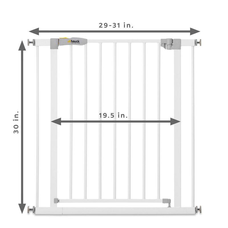 White Metal Pressure Mounted Baby and Pet Safety Gate