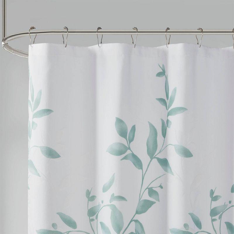 Madison Park Trent Botanical Burnout Floral Printed Shower Curtain & Reviews | Wayfair