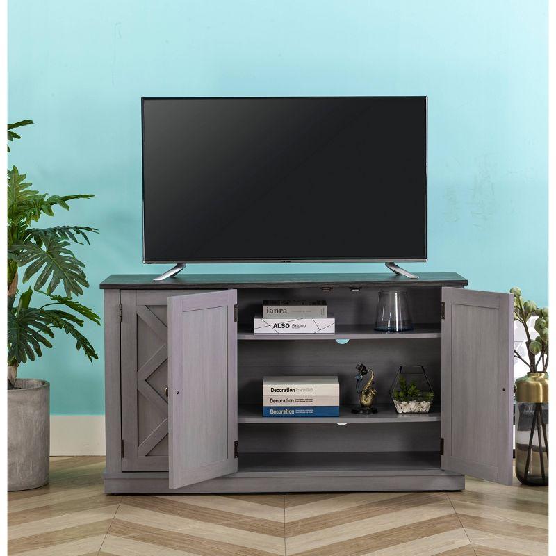 48" TV Stand for TVs up to 55" Gray - Home Essentials