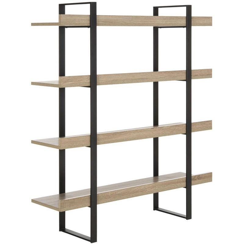 Melissa Retro Mid Century 4-Tier Etagere - Light Brown/Black - Safavieh