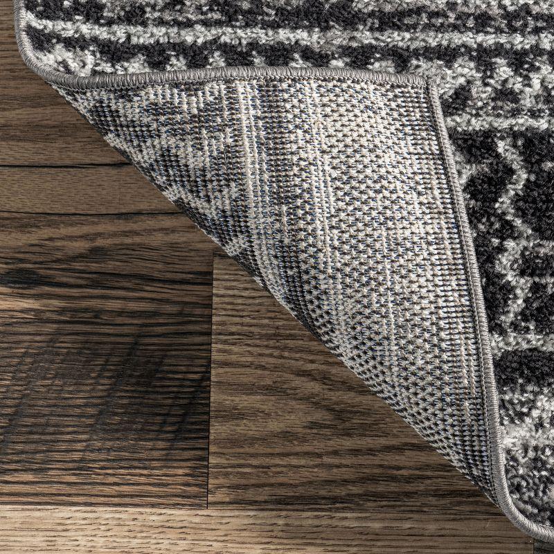 Nuloom Nova Striped 2x6 Runner Indoor Area Rug for Living Room Bedroom Dining Room Entryway Hallway Kitchen, Dark Grey/Ivory
