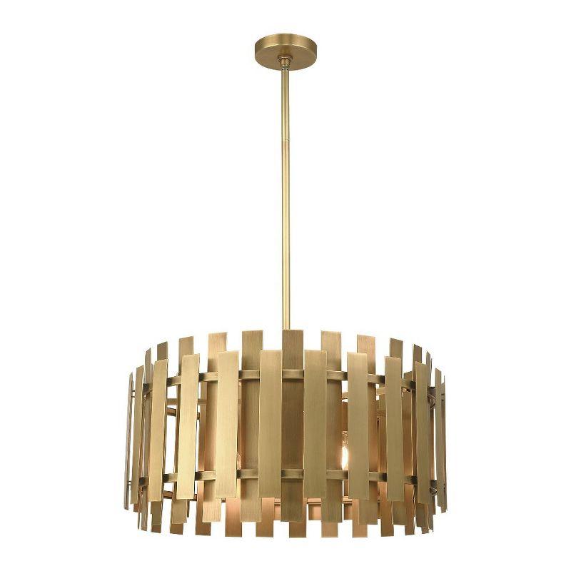 Livex Lighting Greenwich 5 - Light Chandelier in  Natural Brass