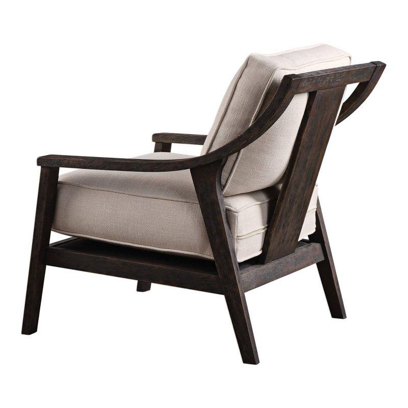 Uttermost Lyle Neutral Beige Linen Fabric Accent Chair