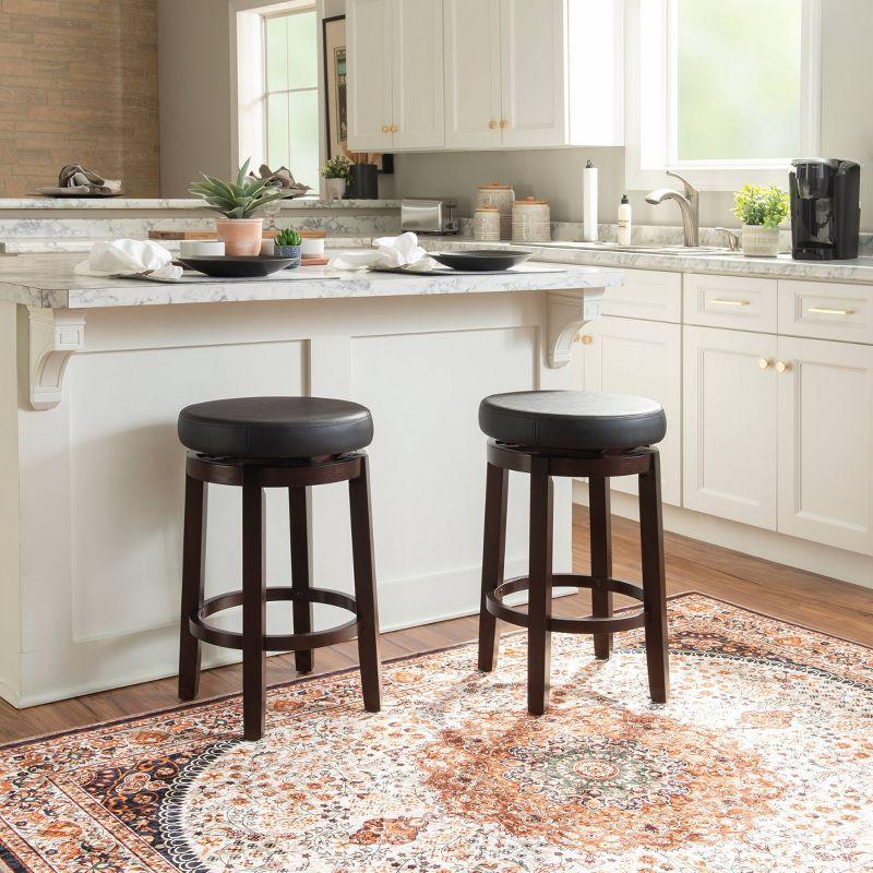 Maya Swivel Backless Counter Height Barstool - Linon