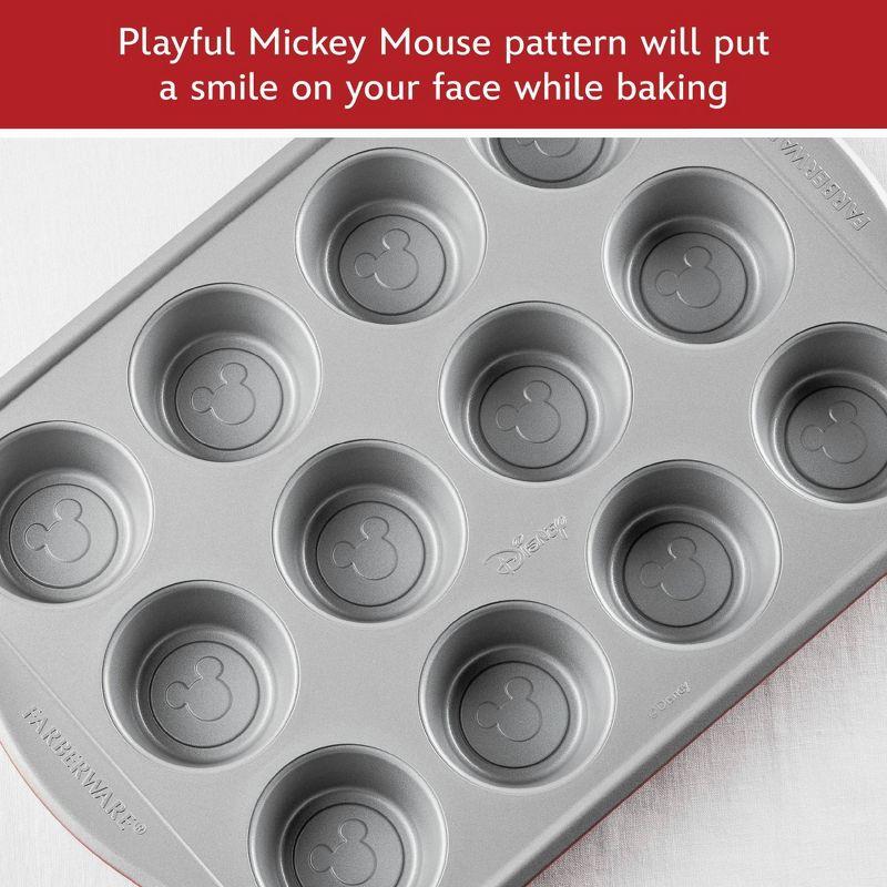 Farberware Farberware Disney Bake With Mickey Mouse Nonstick Muffin Pan / Cupcake Pan, 12 Cup, Red