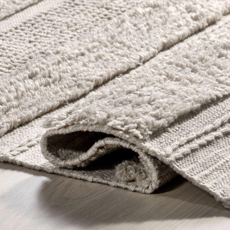 Jermund Textured Cotton-Blend Area Rug
