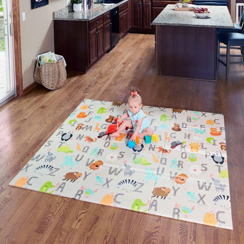 Toddleroo Extra Large Foldable ABC Animal Play Mat