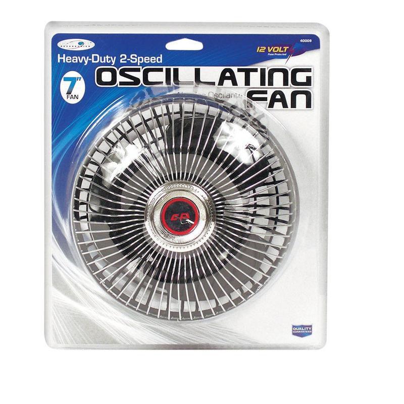 Custom Accessories - Oscillating Fan - 12 V - Black - 1 pk