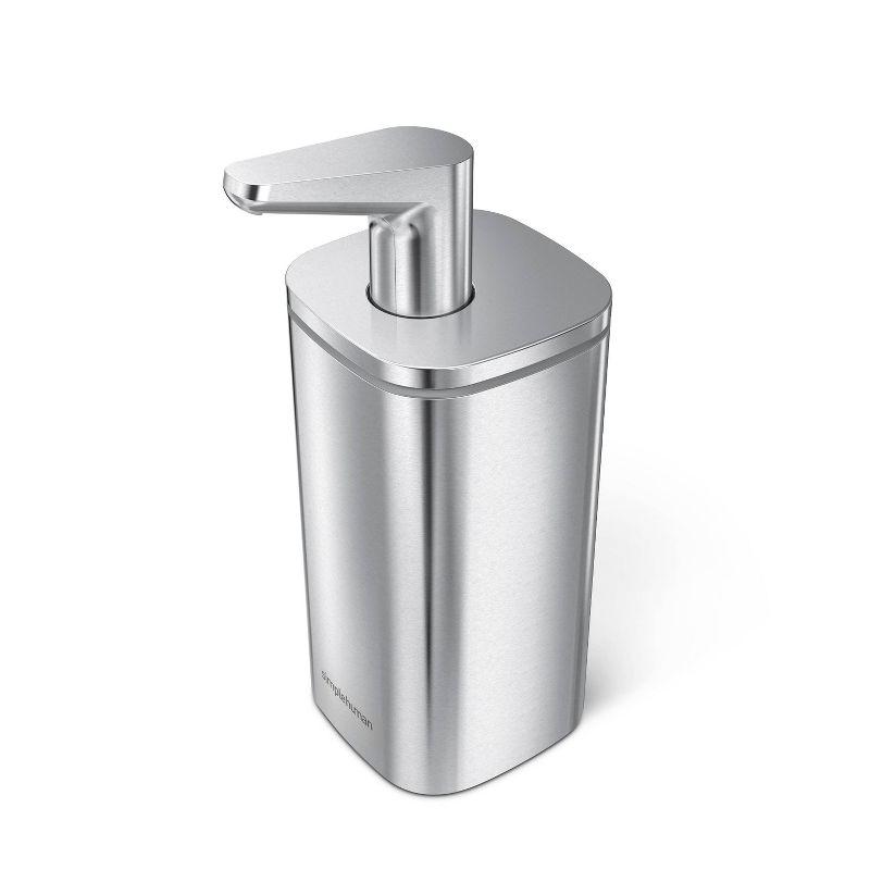 Brushed Stainless Steel 10 oz. Liquid Soap Pulse Pump Dispenser