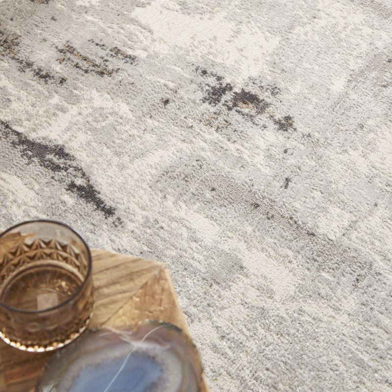Nourison Elation Ultra Modern Indoor Rug Grey Ivory 7'10" x 9'10"