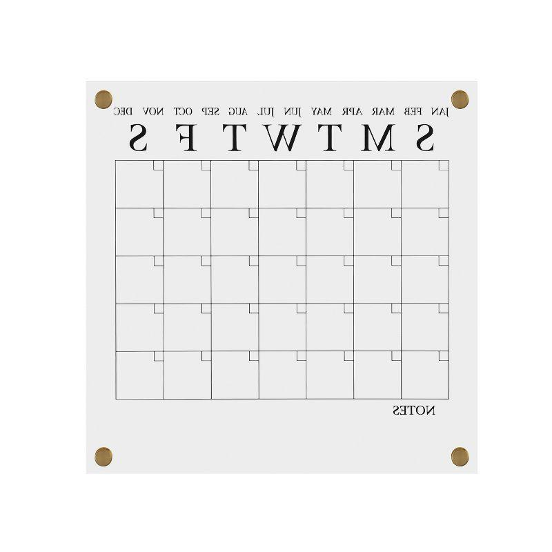 Thomas Martha Stewart Acrylic Wall Calendar with Dry Erase Marker and Mounting Hardware