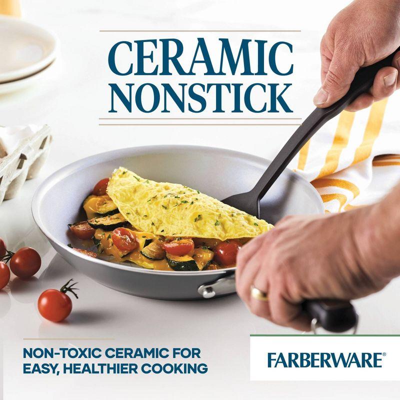 Farberware Eco Advantage 13pc Ceramic Nonstick Cookware Set Gray