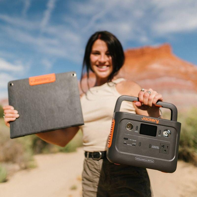 Portable Black Solar Power Generator with 40W Panel