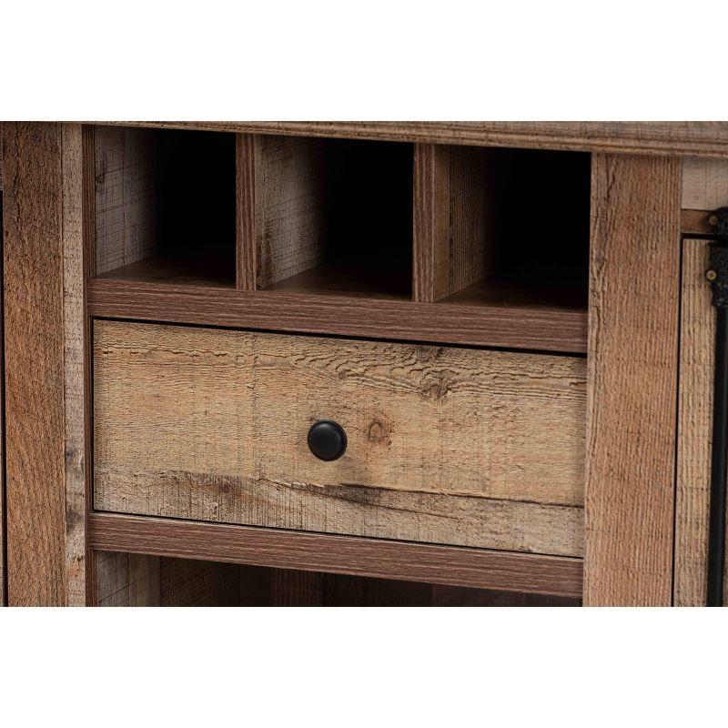 2 Door Albert Wood Dining Room Sideboard Buffet Brown - Baxton Studio: Farmhouse Credenza, Storage Server