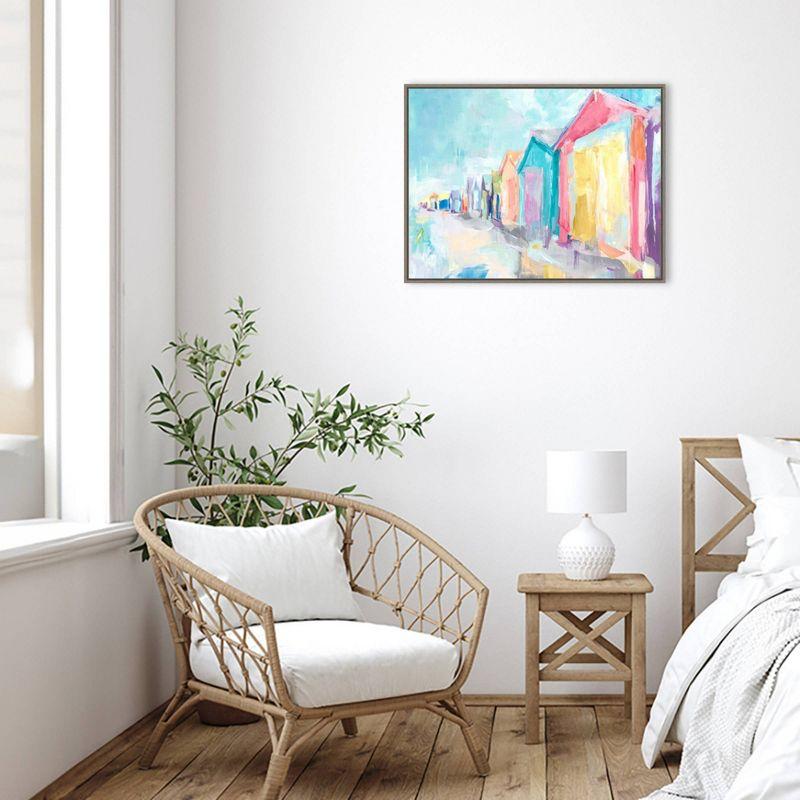 30" x 23" Brighton Beach by Susan Pepe Framed Canvas - Amanti Art: Modern Decor, Horizontal Layout