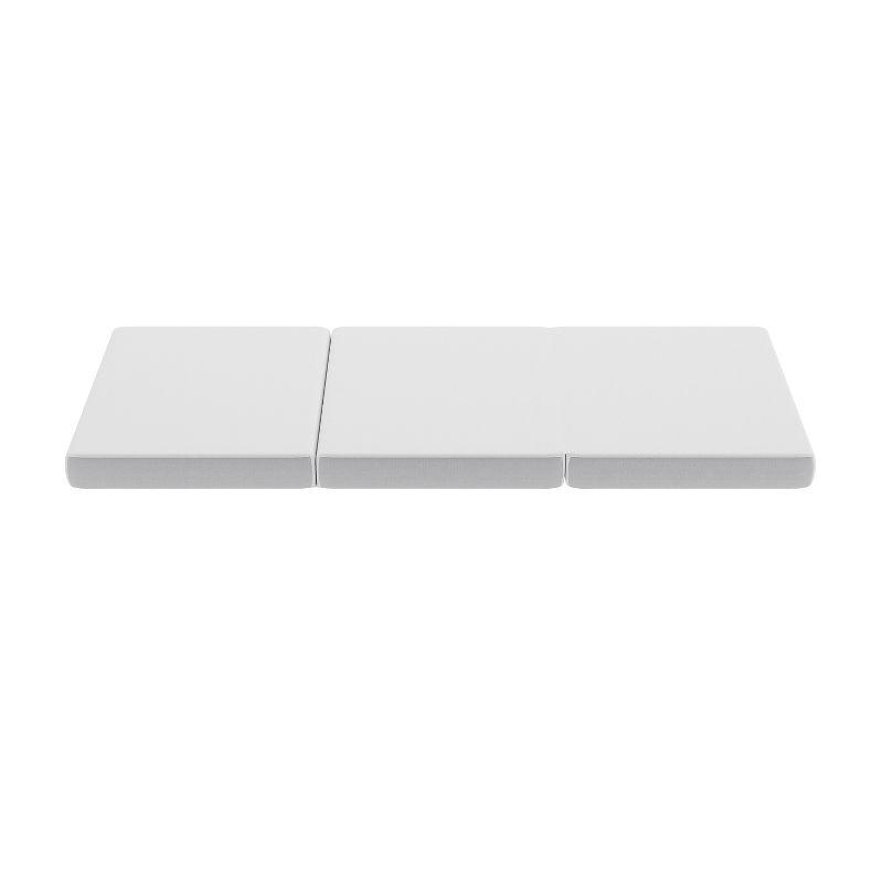 Flash Furniture Cloud Portable Tri-Fold 4" Cooling Memory Foam Cot Mattress in a Box with Removable Washable Cover