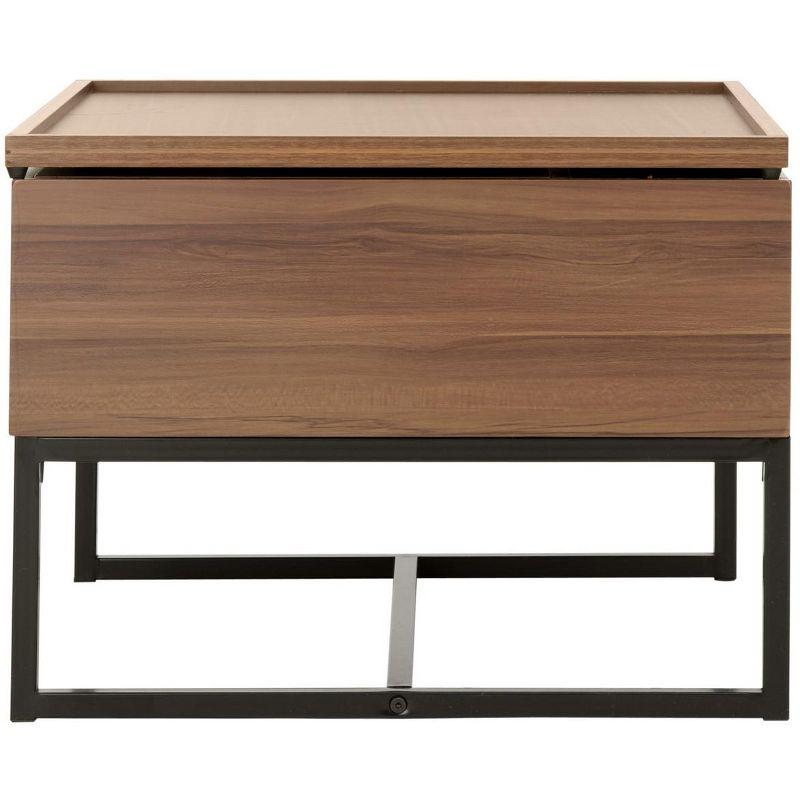 Kristie Contemporary Lift Top Coffee Table - Dark Oak/Black - Safavieh